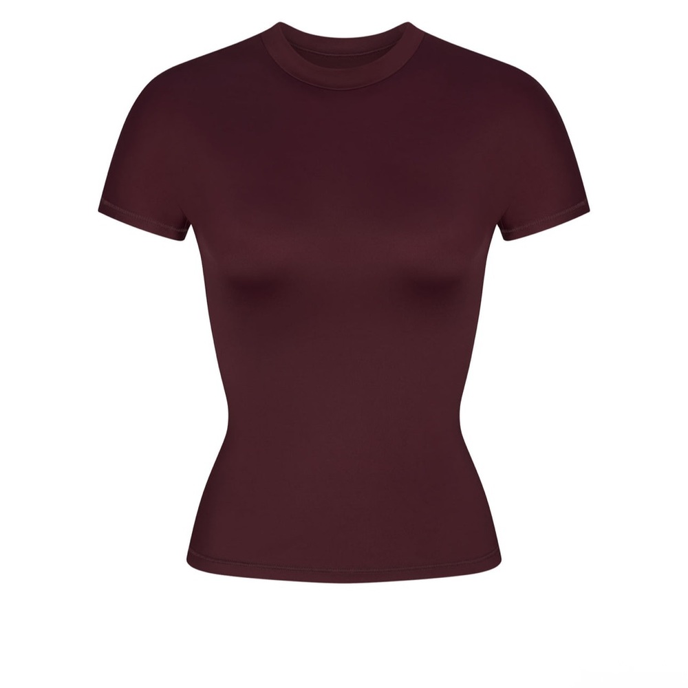 Nike Skims Shine Short Sleeve Mock Neck Top